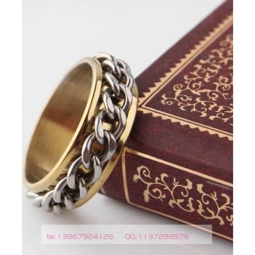 Hot Sale Steam punk Titanium Steel Rings Wholesale Punk 316L Stainless Steel Personalized Sliver Chain Fashion Rings