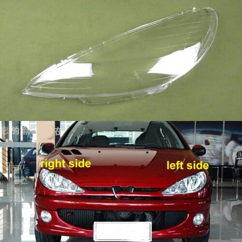 For Peugeot 206 2004 2005 2006 2007 2008 Lampshade Headlamp Cover Transparent Lampshade Headlight Cover Shell Lamp Shade Lens