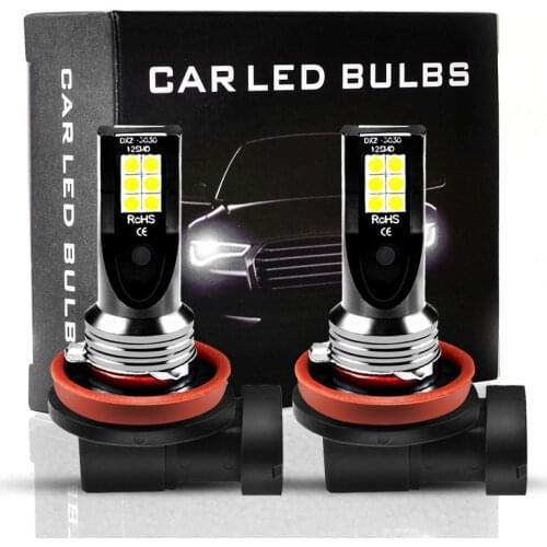 ASLENT 2pcs H8 H11 Led H9 HB4 9006 HB3 9005 Fog Lights Bulbs Car Driving Running Lamp luces led para auto LED H7 nebbia 12V 24V