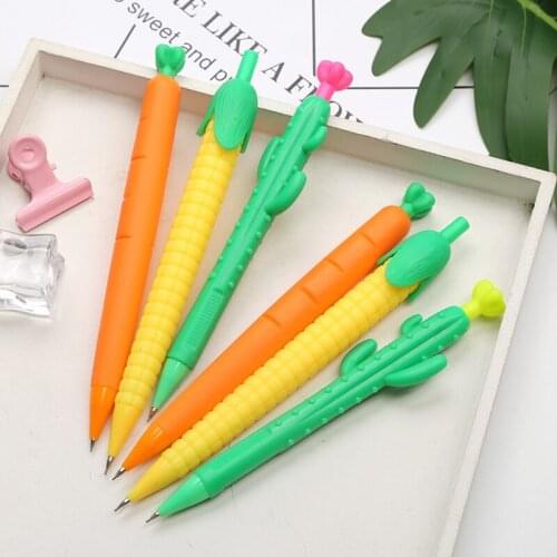 0.5mm Carrot/Corn/Banana Press Mechanical Automatic Pencil Writing School Office Supply Stationery
