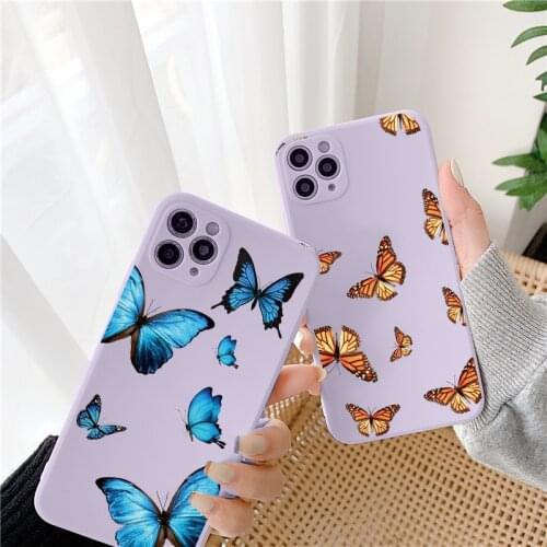 Cute Butterfly Cases For Huawei P40 Lite E P30 P20 Pro Honor 10 10i 20 20i 8X 9 9A 9X Y7 Y9 P Smart 2019 Silicone Bumber Cover