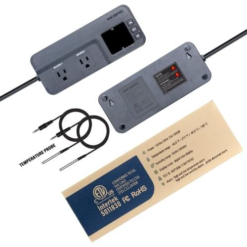 ITC-608T Multifunction Thermostat Temperature&Humidity Controller for Cooking/Fermenting/Greenhouse/Terrarium/Reptile/Planting