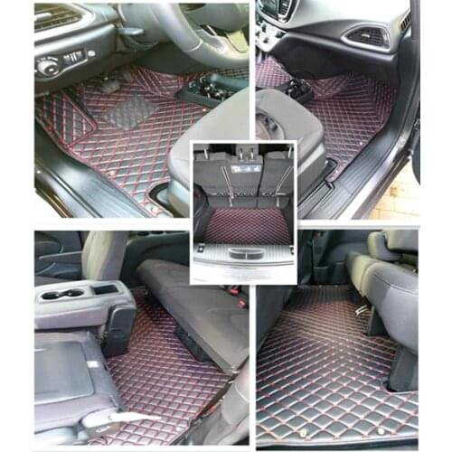 Custom full set car floor mats + Trunk mat for Chrysler Pacifica 7 8 seats 2020-2017 waterproof rugs carpets for Pacifica 2019
