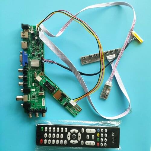 Kit For B154EW01 remote 30pin 15.4" 1280X800 Panel Controller board Digital VGA 1 CCFL TV USB AV LCD DVB-C DVB-T