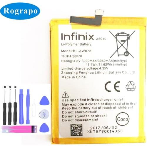 100% New 3060mAh BL-AW878 Replacement Battery For Infinix Smart X5010 BL-X5010 BL X5010 Batterie Batteria Cell Phone Batteries