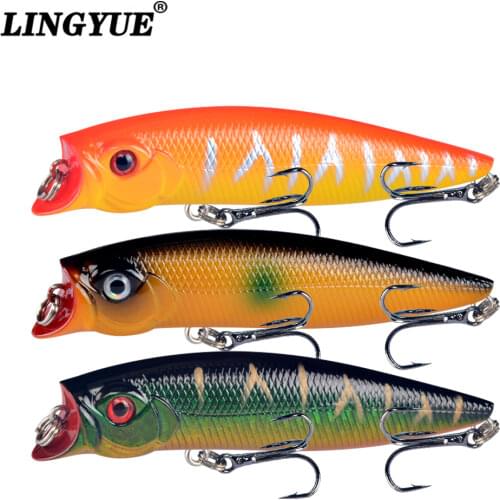New Arrival Popper Fishing Lures 1pcs Good Quality Fishing Wobbler Hard Baits 6 Color Select Fishing Tackle 6# Hooks