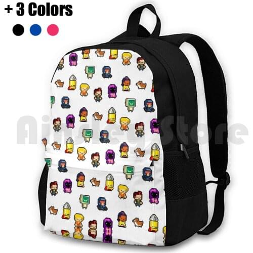 Gungeoneers Outdoor Hiking Backpack Waterproof Camping Travel Gungeoneers Enter The Gungeon Hunter Dog Bullet Cultist Marine