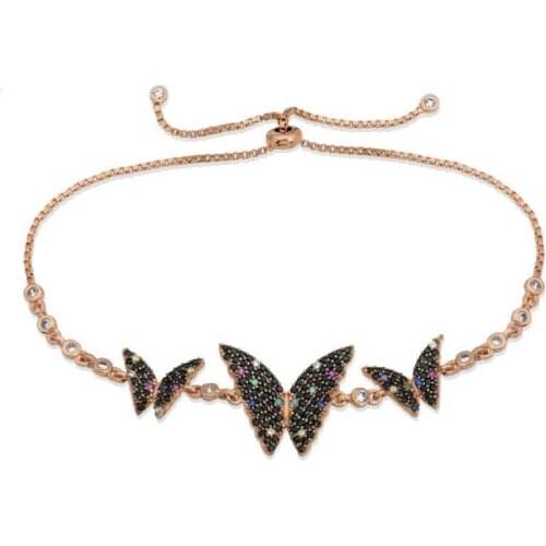 KUTAYDAN 925 Sterling Silver Butterfly Elevator Bracelet