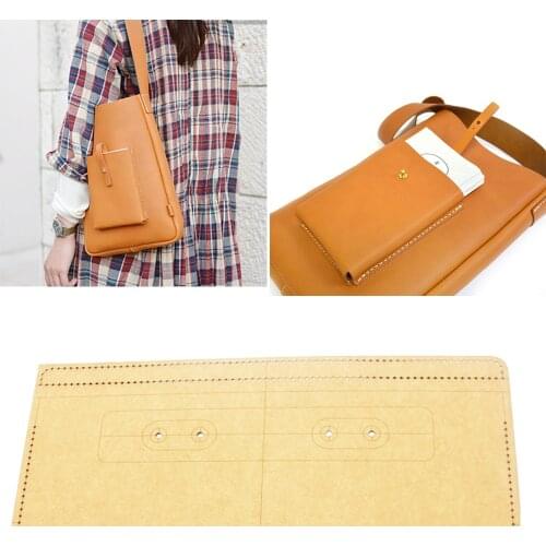 22x32x5cmcm women shoulder bag sewing pattern 500gsm heavy weight die cutting hollowed stencil template