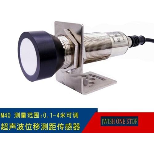 Ultrasonic displacement measurement Analog voltage and current output close to connector Adjusts analog signal within 4 meters