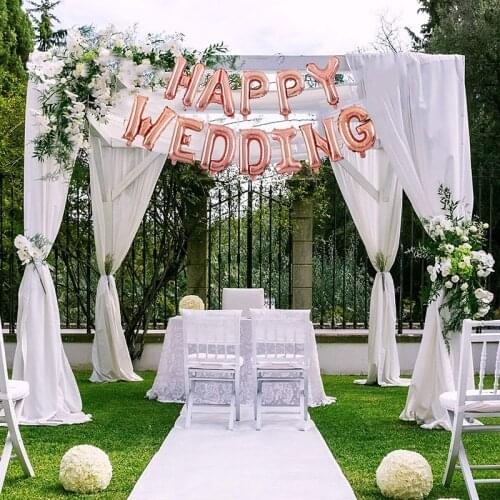 16inch Happy Wedding Balloons Wedding Romantic Letter Foil Balloon Proposal Festival Anniversary Valentines Day Party Decoration