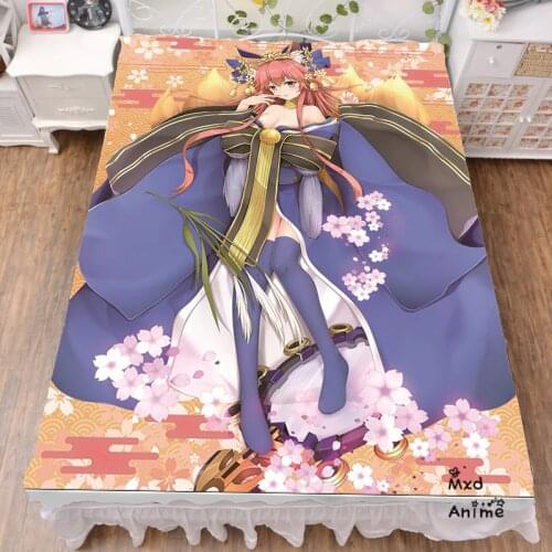 Japan Anime Fate Grand Order Fate EXTRA Tamamo no Mae Printed Bed sheets 120*200cm 150*200cm Bedsheet otaku Summer Quilt Blanket