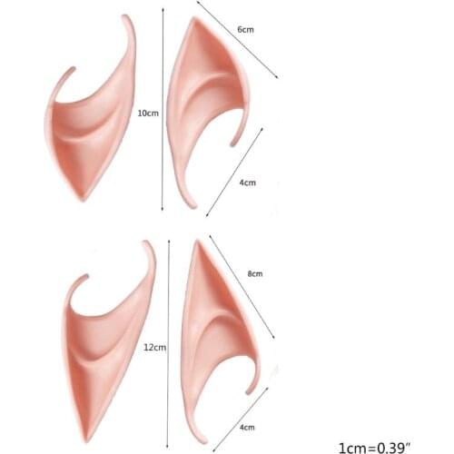 1 Pair Mysterious Angel Elf Ears Latex Fake Ear Props Halloween Party Fairy Cosplay Costume Decor