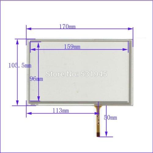 170mm*105mm 7.1Inch Touch Screen for 7.1 GPS GLASS 170*105 for tble compatible XWT997 for soling gps touch