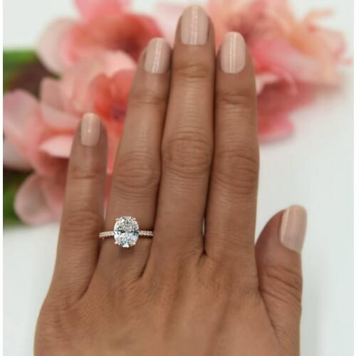 2020 Trendy Classic Shine Oval Zircon Wedding Rings For Women Fashion Silver Plated Female Jewelry Engagement Party Gifts