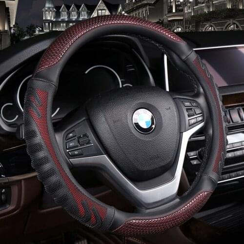 38CM PU Leather Car Steering Wheel Cover for BMW X1 X2 X3 X4 E84 F84 F39 E83 F25 G01 F97 F26 G02 F98 Auto Accessories