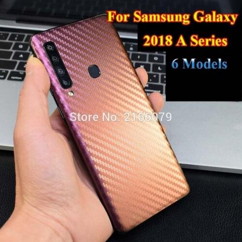 For Samsung Galaxy A6s A7 A8 Plus A8s A9 2018 A9s 3D Gradient Carbon Fiber Rear Back Cover Decal Skin Phone Protective Sticker