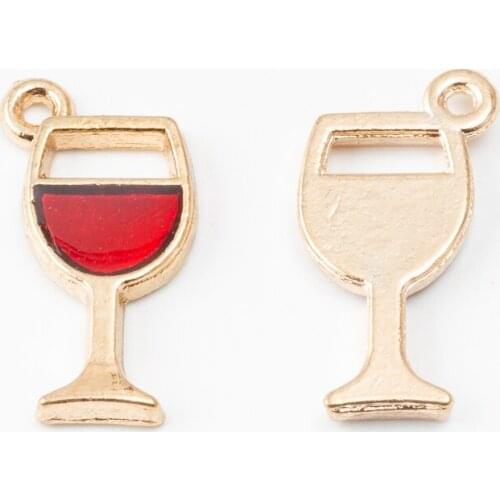 YEPENGFEI 40 PCS winebowl Charms Alloy jewelry Pendants for Jewelry Making DIY Handmade Craft Accessories js2146