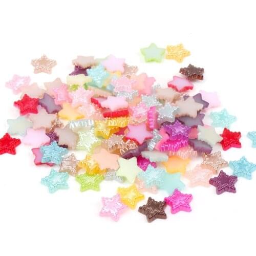 50pcs 10mm Haft Star Pearl Decoration Crafts Flatback Cabochon Embellishments For Scrapbooking Kawaii Cute Diy Accessories
