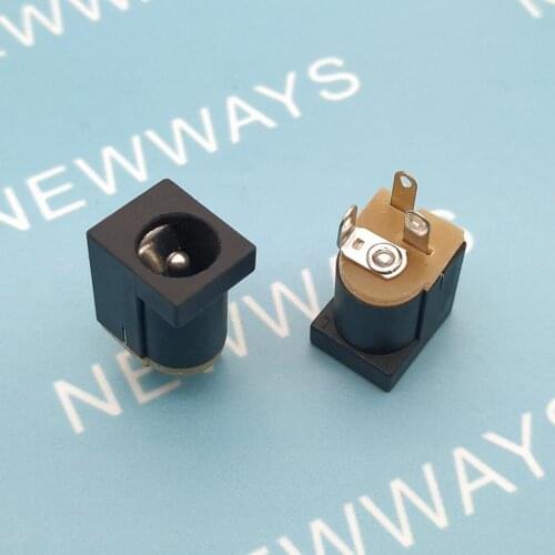 50Pcs Dc-012 Dc Power Socket Jack Plug 5.5-2.1Mm 180Degrees 3Pins Copper Feet Rohs