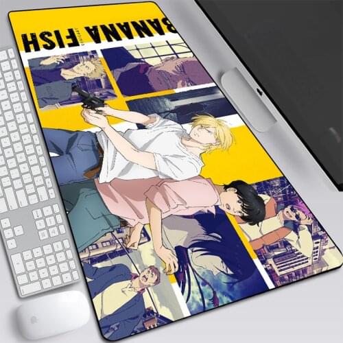 Banana Fish Anime DIY Design Pattern Mouse Pad Gamer 30x80cm Rubber Mouse Mad Keyboard Large Mouse Pad Dropshipping