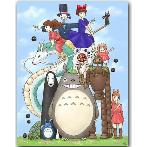 Diamond Embroidery Anime My Neighbor Totoro Cross Stitch Kit Gift Full Square Round Diamond Painting Mosaic Picture Wall Decor