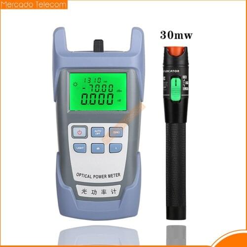 AUA7 FTTH Fiber Optic Tool Kit VFL Fiber Optical Power Meter 70～+10dbm and 30MW Visual Fault Locator Fiber optic test pen OPM
