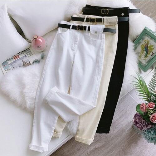 England Style Pencil Pants Streetwear Spring autumn High Waist pants women plus size Trousers female pantalon femme