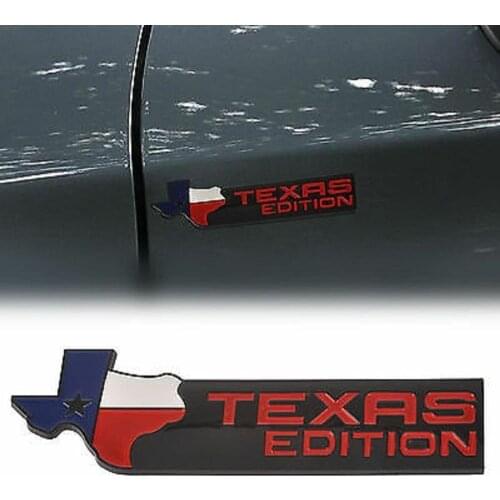 Black TEXAS EDITION Car Auto Star Trunk Tailgate Emblem Badge Decal Sticker ABS