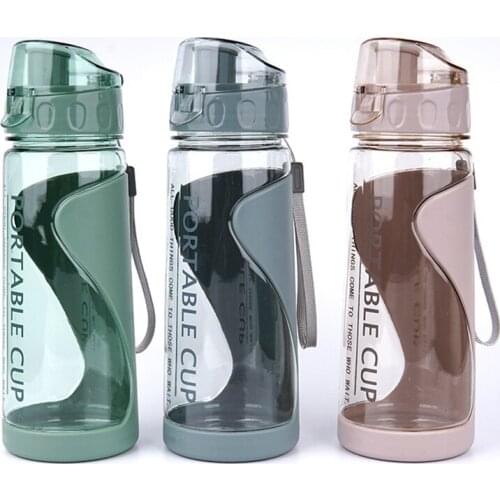 Double-Layer Sports Water Bottles Portable Outdoor Travel Shaker Cup Leak-Proof Plastic Drink Water Cup Bicycle Bottle