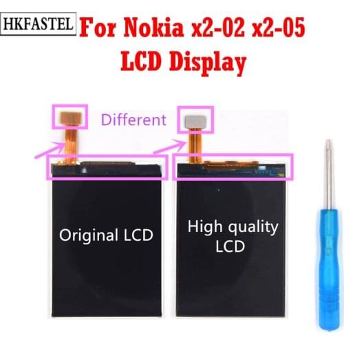 HKFASTEL LCD Display For Nokia X2-02 X2-05 Mobile phone New original LCD Screen Digitizer Display Repair Replacement + tool