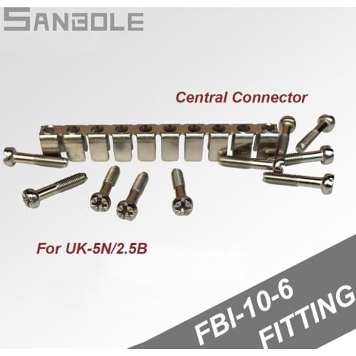 FBI-10-6 Center Bar Short Connector Suit for Uk2.5B/5N Terminal fixed bridge Sheath Middle Contact Strip (10PCS)