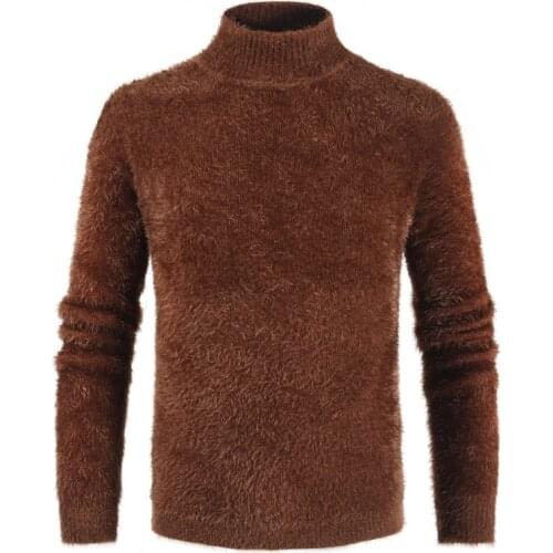 Mens Turtleneck Knitted Sweater Cashmere Wool Winter Sweater Men 2019 Turtleneck Pullover Man Swetry Pull Col Roul Homme