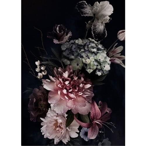 Flower Rose DIY 11CT Cross Stitch Embroidery Kits Craft Needlework Set Printed Canvas Cotton Thread Home Decoration Wholesale