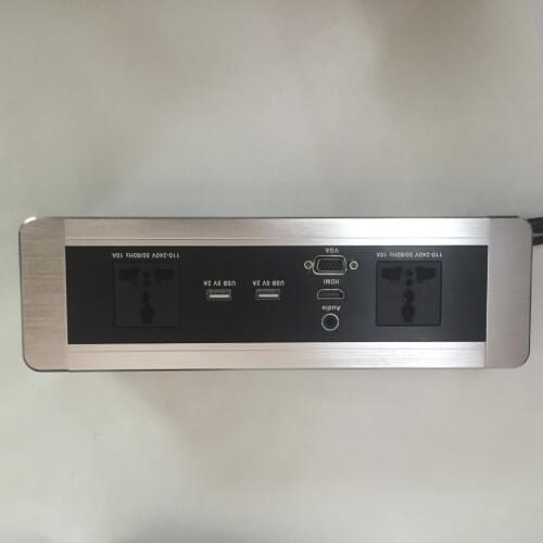 2019 Hotel wall junction box multifunction desktop socket information box multimedia socket usb vga audio Iec socket looping use