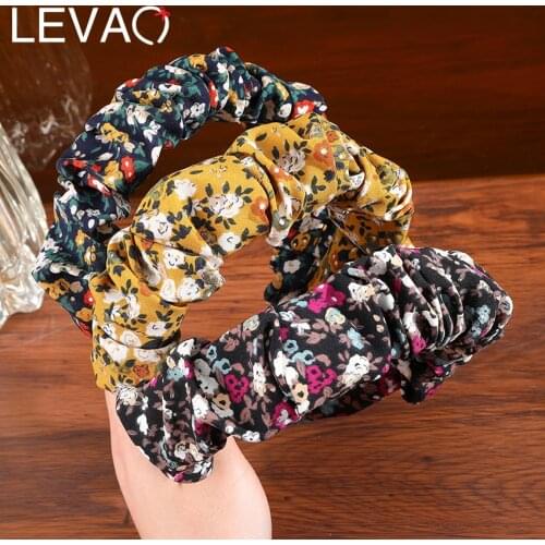 Levao Boho Wrinkled Hairbands Loose Fashion Headband Wide Hair Bands Ladies Headbands New Arrival Hair Accessories Headwear