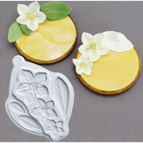 Christmas Rose Hellebore Silicone Mold Fondant Mould Cake Decorating Tools Chocolate Gumpaste Molds, Sugarcraft, Kitchen Gadget