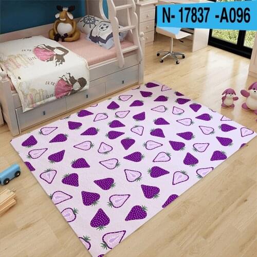 Fresh Tropical Fruit Soft Crystal Velvet Daily General Doormat Bay Window Non Slip Carpet Study Hall Game Cushion Sofa Cushion