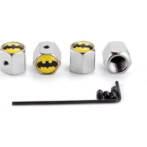 Universal Car Valve Caps Wheel Tire Air Plugs Bat Cap Anti-theft Auto Tyre Rims Stem Cover Automobiles Motos Truck Bicycle Parts