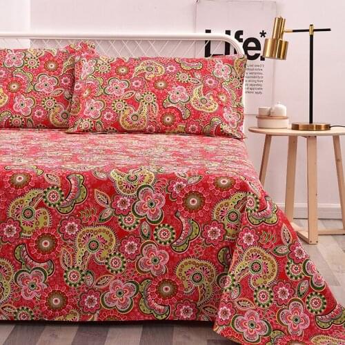 High-quality Old Cotton Coarse Cloth Fabric Breathable Flat Sweat-absorbing Comfortable Soft Elastic Breathable Bedding