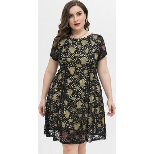 2021 Summer womens Plus SizeDress party elegant plus size lace dress fashion Ladies vintage elegant dresses 4XL 5XL 6XL