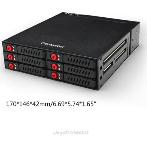 MR-6601 6 Bay Hard Disk Enclosure Rack Data Storage for 2.5Inch SATA SSD HDD Home Backup Computer Case M04 21 Dropshipping