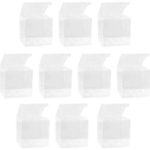 10/25/50 Pcs Clear Plastic Pvc Packing Box Transparent Candy Box For Gift Wedding Party Pvc Transparent Plastic Packaging Box