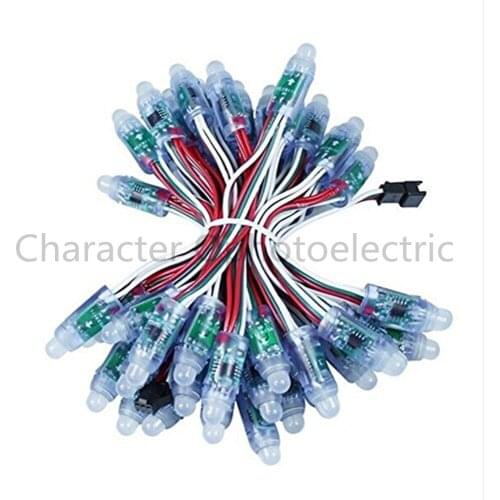 100 pcs/lot 12mm WS2811 2811 IC RGB Led Module String Waterproof DC5V Digital Full Color LED Pixel Light