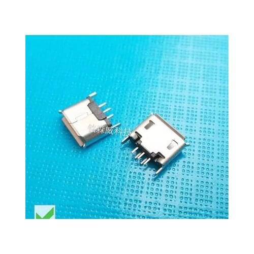 100pcs Vertical MICRO mini USB 5pin female seat 180 degrees jack 5P Direct