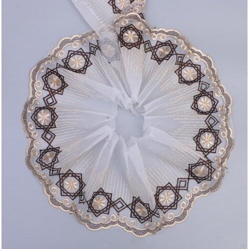 30Yards Mesh Lace Embroidery Fabric Soft Trim Dress Curtain Art Decor New Arrival Applique for Sewing Accessories