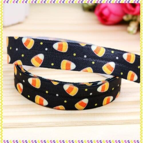 5/8'' Free shipping Fold Elastic FOE halloween printed headband headwear hairband diy decoration wholesale OEM P4367