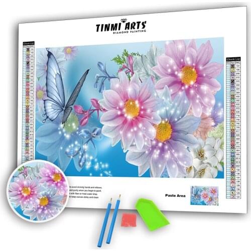 5D Diamond Painting Kits for Adults Beautiful Flower Full Round Mosaic Cross Stitch Embroidery Home Wall Decor