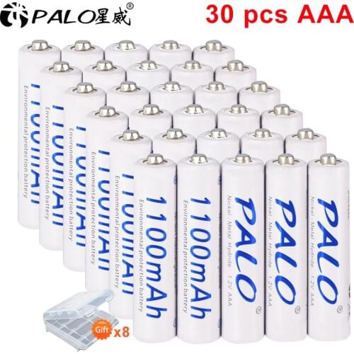 20-40pcs 1.2V AAA Rechargeable Battery 1100mAh Ni-MH NiMH Battery Pre-charged High Capacity Rechargeable Batteries 3A Bateria