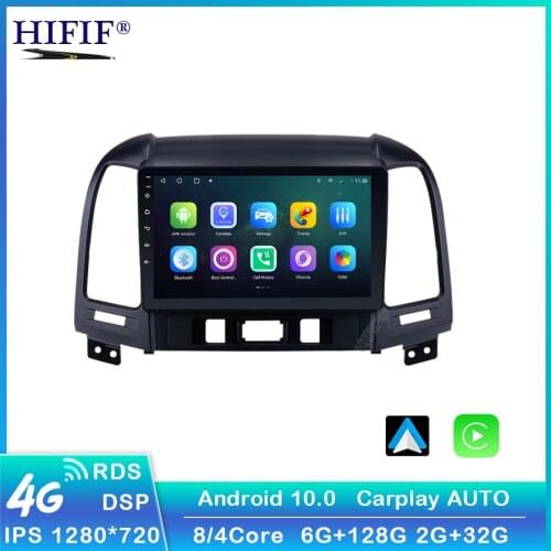IPS Android 10 2G+32G DSP Car Radio Multimedia Video Player For Hyundai Santa Fe 2 2006-2012 Navigation GPS 2 din no dvd